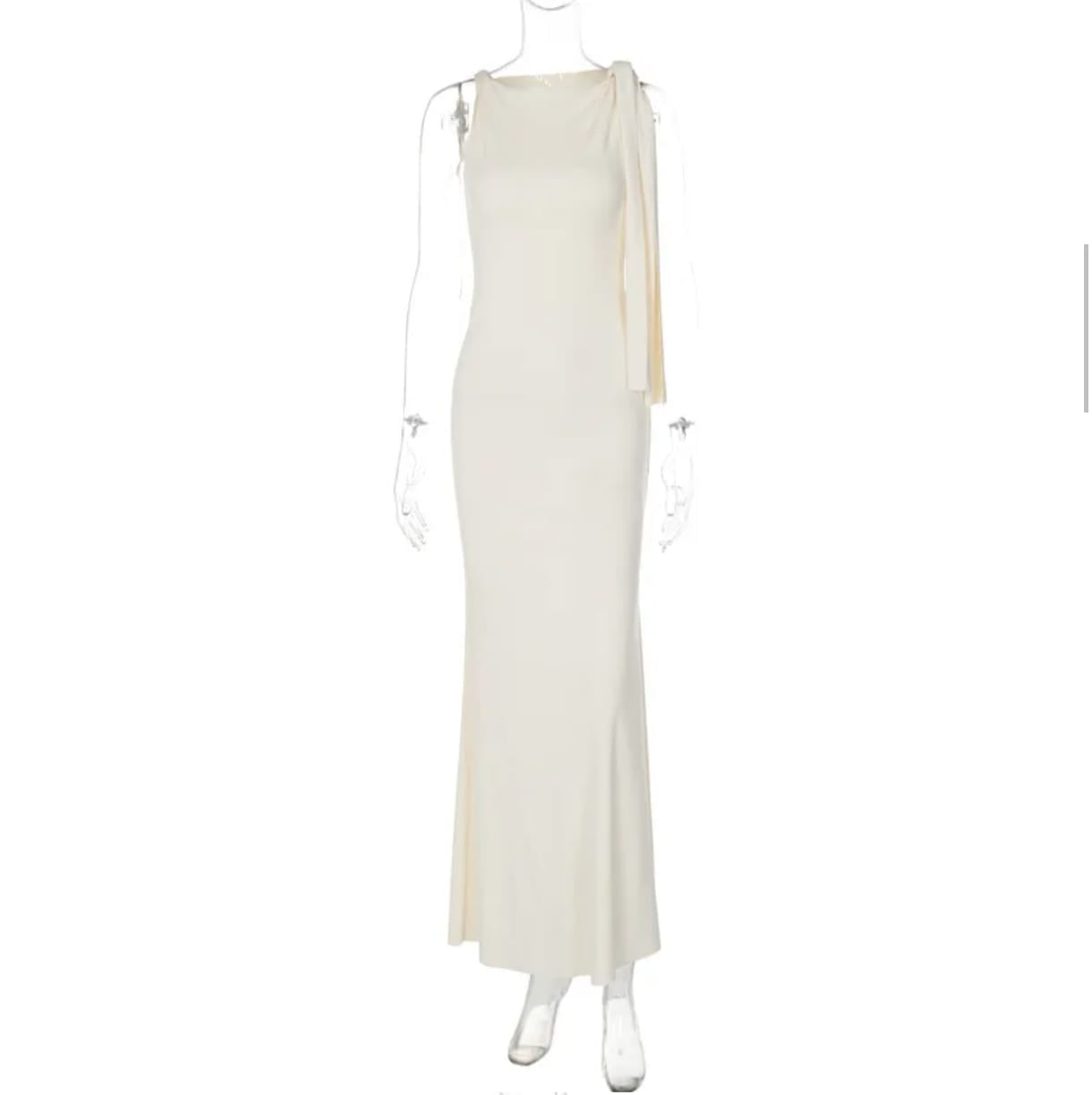 Women’s Asymmetrical Lace-Up Tassel Sleeveless Evening Dress – Elegant | THRILL