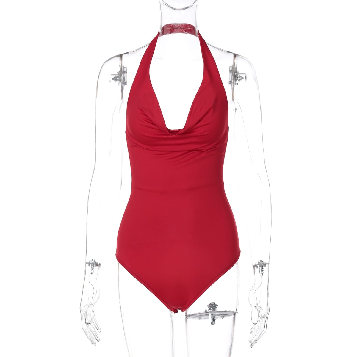 Women’s Halter Cowl Neck Backless Bodysuit – Chic & Stylish | THRILL