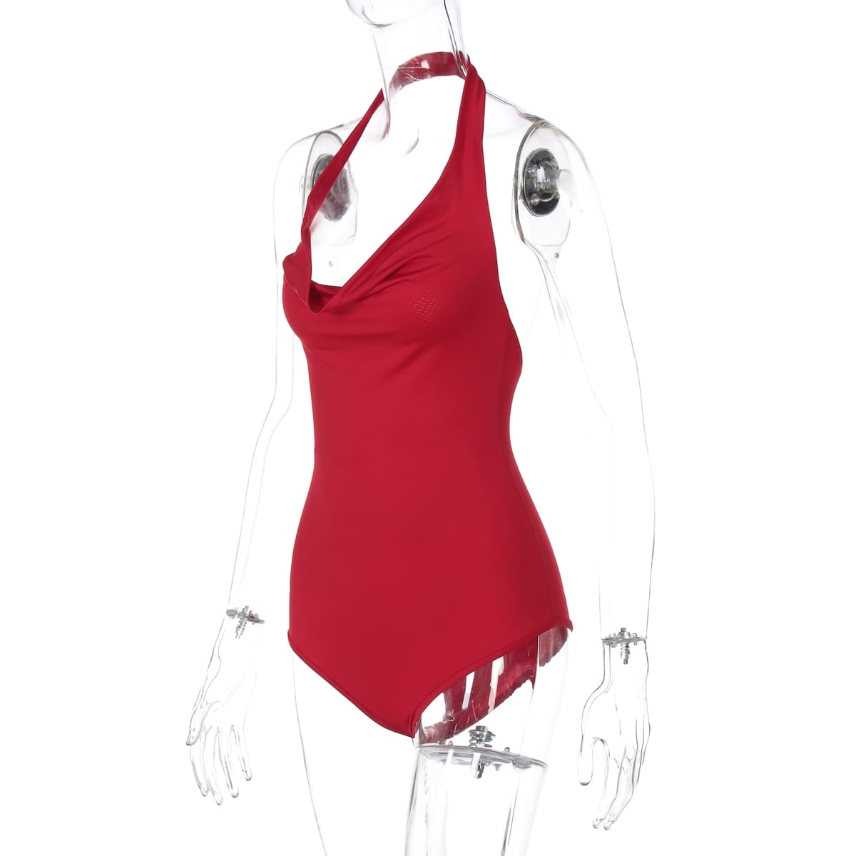 Women’s Halter Cowl Neck Backless Bodysuit – Chic & Stylish | THRILL