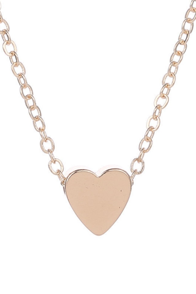 Women’s Glossy Heart Necklace – Small Chain Pendant | THRILL