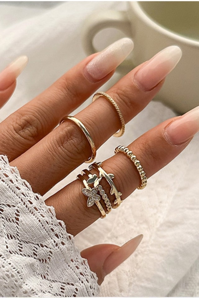 Women’s Streetwear Rings – Irregular Alloy 4-Piece Set | THRILL