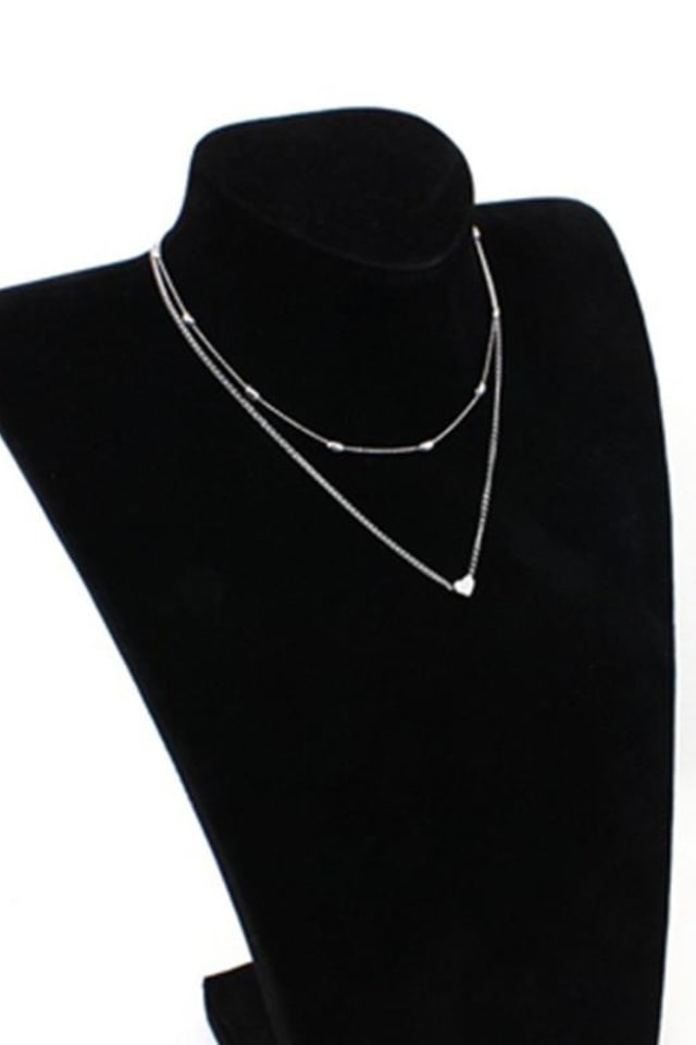 Women’s Double-Layer Heart Necklace – Alloy Design | THRILL
