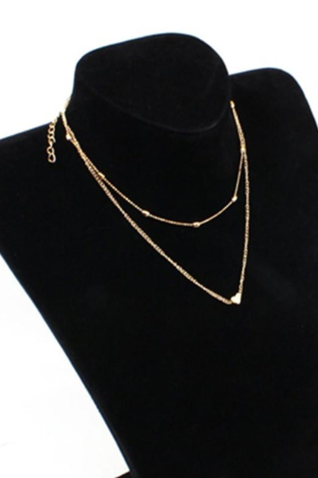 Women’s Double-Layer Heart Necklace – Alloy Design | THRILL