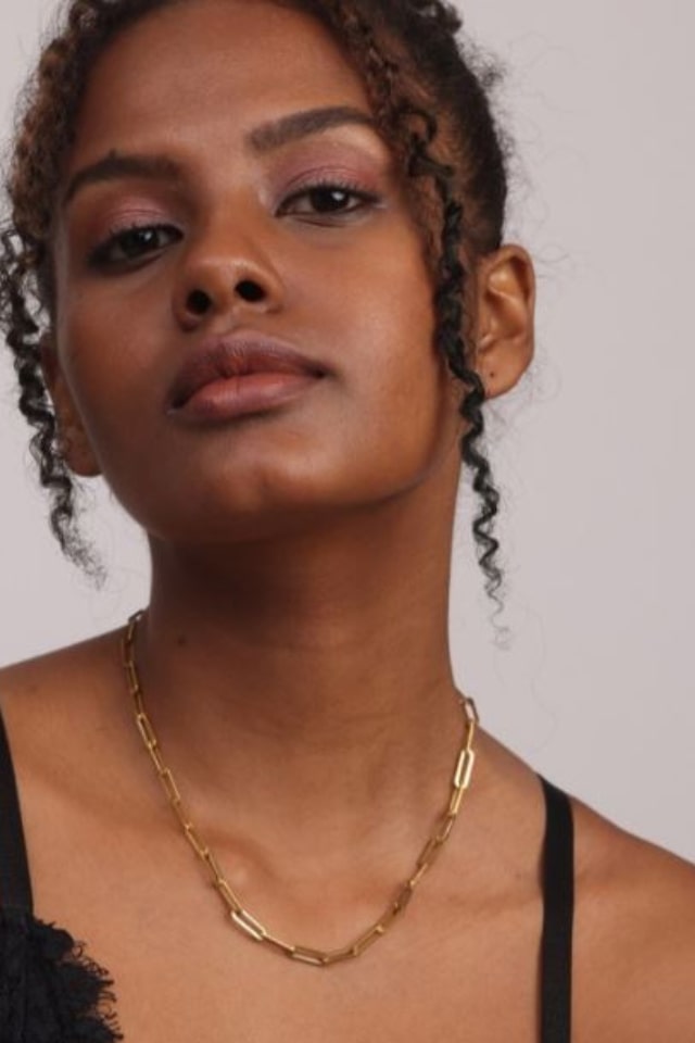 Women’s Gold Plated Ferro Alloy Chain Necklace – Stylish Design | THRILL