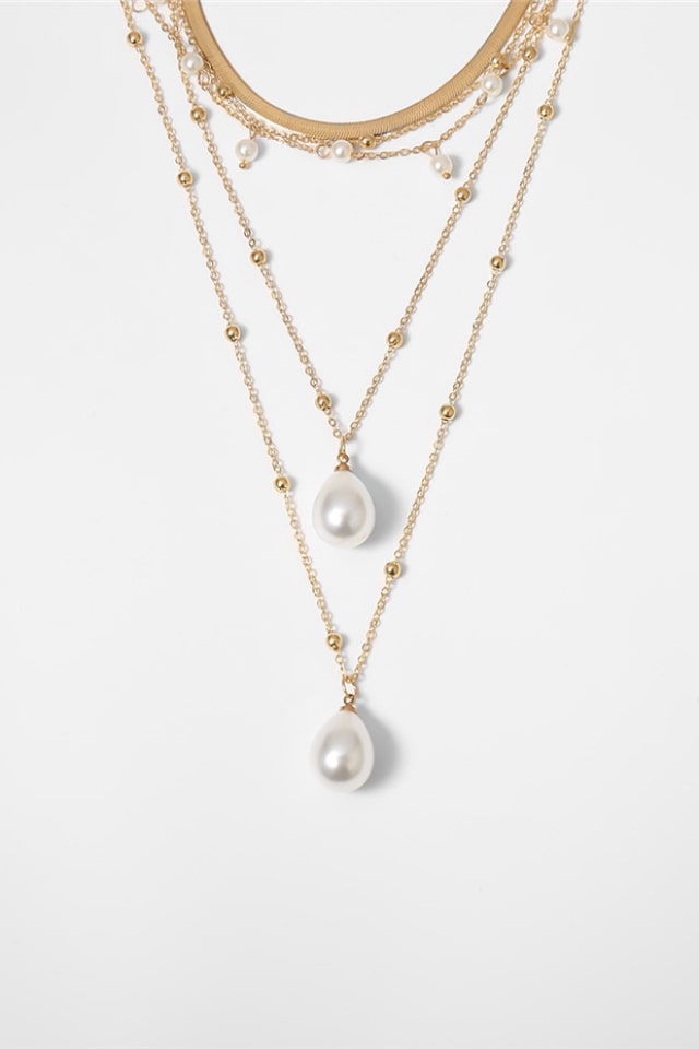 Women’s Gothic Baroque Pearl Tassel Necklace – Multi-Layered | THRILL