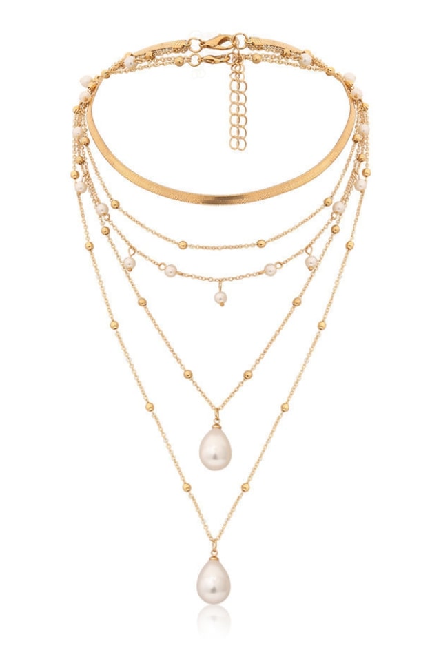 Women’s Gothic Baroque Pearl Tassel Necklace – Multi-Layered | THRILL