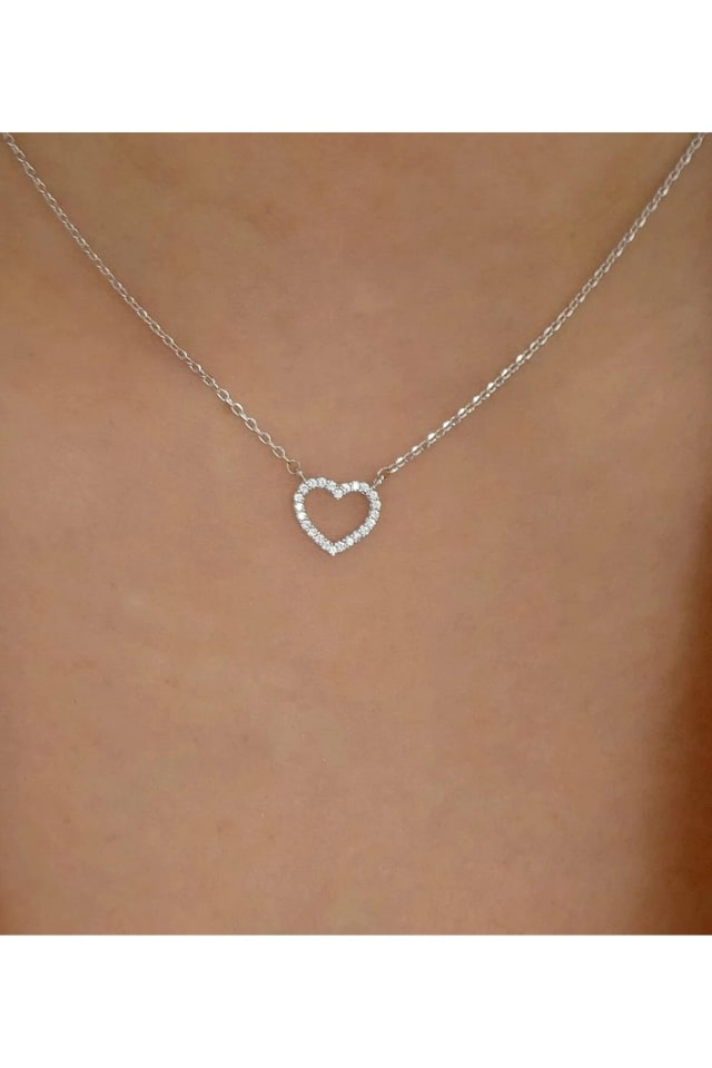 Women’s Vintage Heart Necklace – Rhinestone Chain Jewelry | THRILL