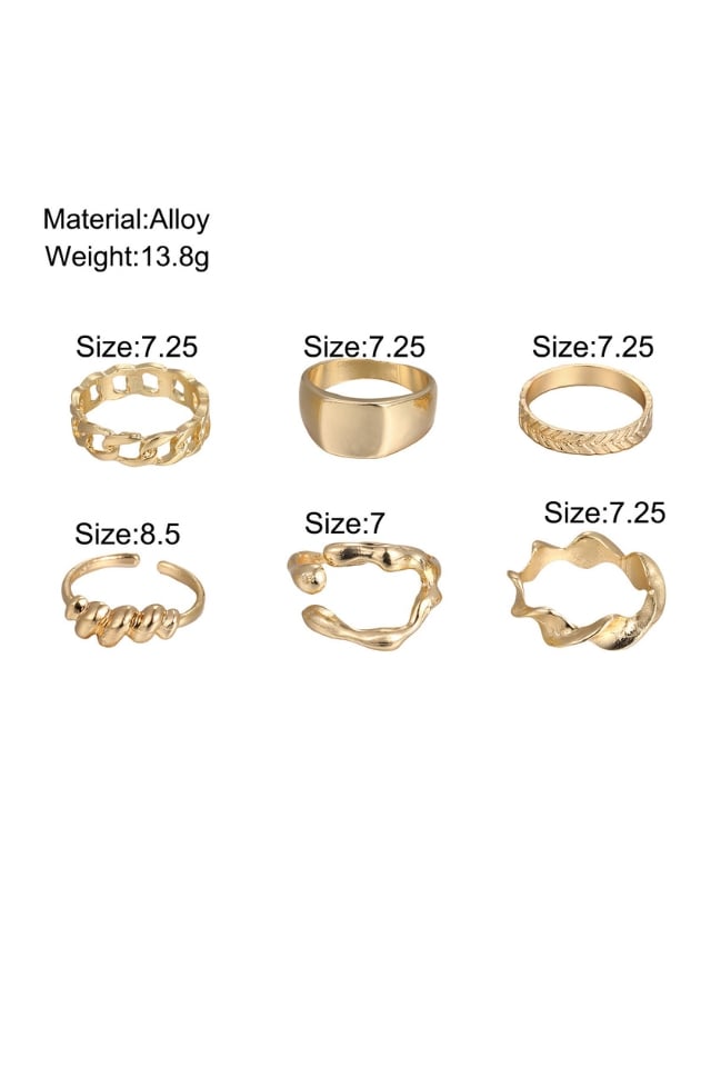 Women’s Minimalist Gold Plated Alloy Rings – Chic & Elegant | THRILL