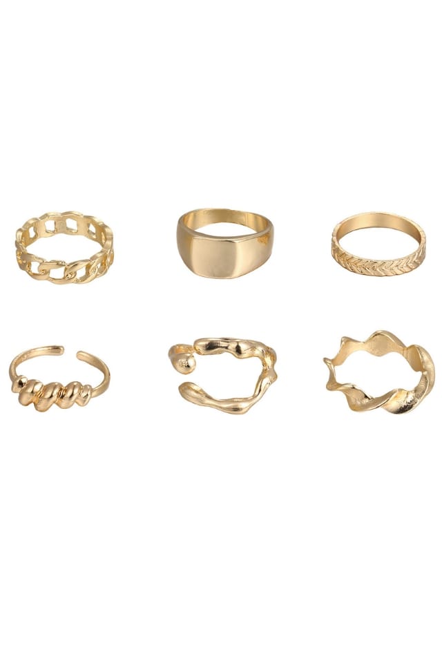 Women’s Minimalist Gold Plated Alloy Rings – Chic & Elegant | THRILL
