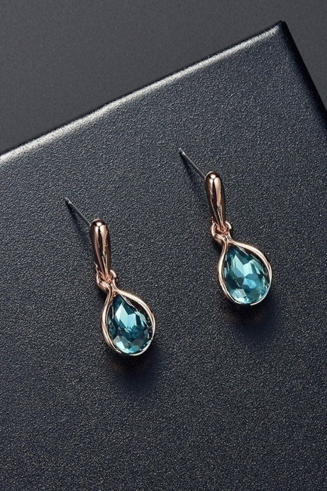 Women’s Retro Water Droplet Jewelry Set – Crystal & Alloy | THRILL