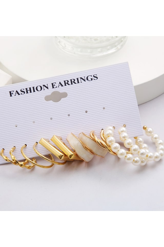 Women’s Simple Geometric Earrings – Plated Alloy Design | THRILL