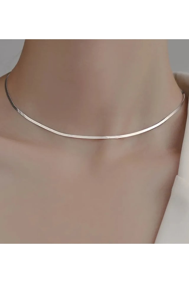 Women’s 925 Sterling Silver Clavicle Chain Necklace – Elegant | THRILL