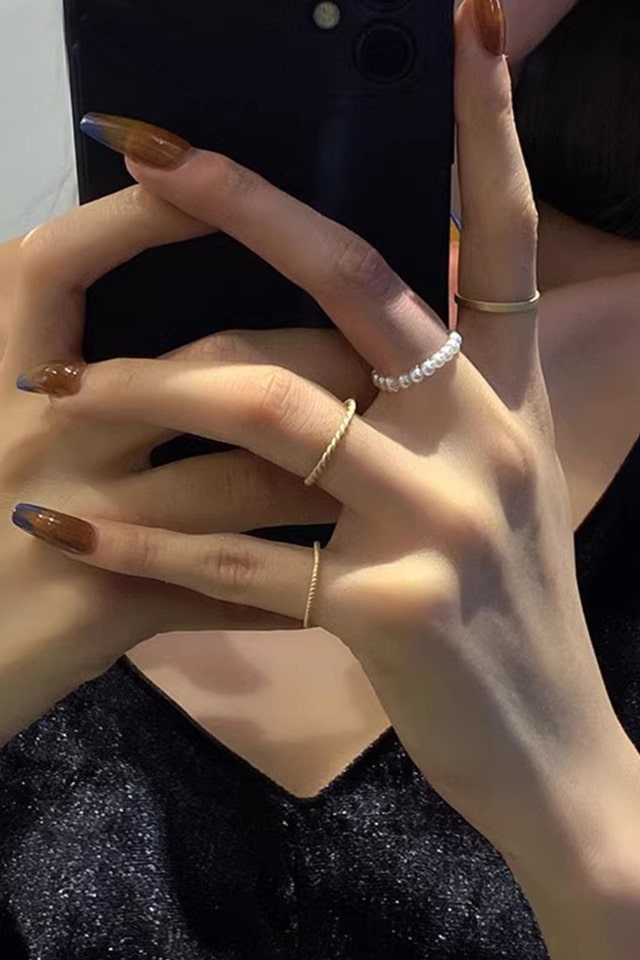 Women’s Luxurious Tropical Round Copper Rings – Statement Design | THRILL