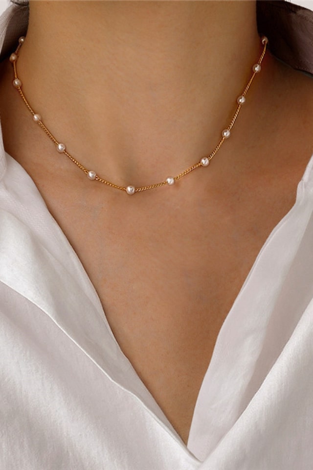 Women’s Minimalist Ferro Alloy Chain Necklace – Simple Chic | THRILL