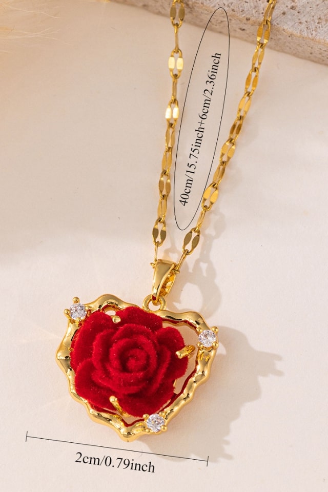 Women’s Rose Gold Plated Rhinestone Clavicle Necklace – Gorgeous Design | THRILL