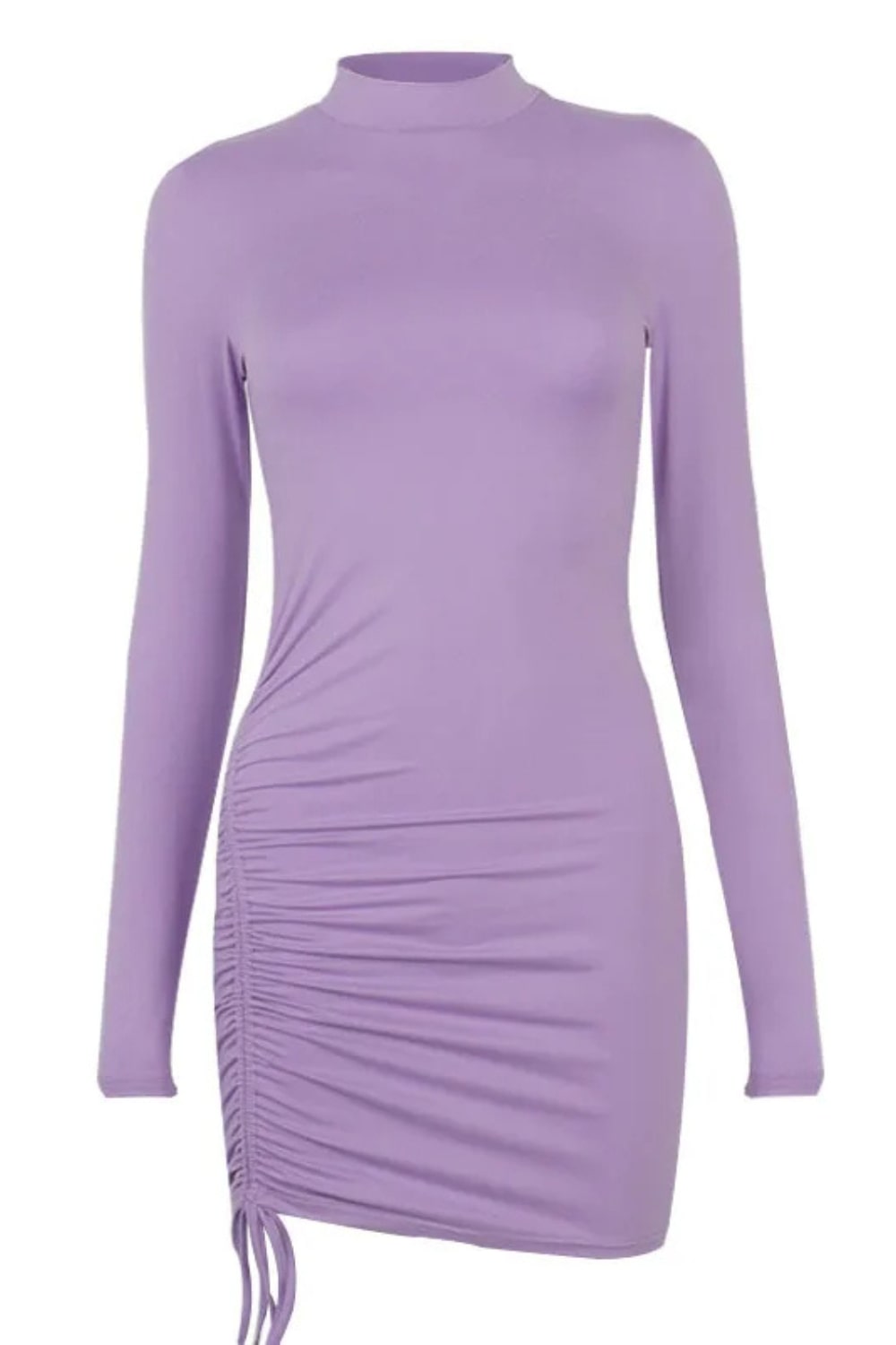 Women’s Long Sleeve Ruched Bodycon Dress – Elegant Fit | THRILL