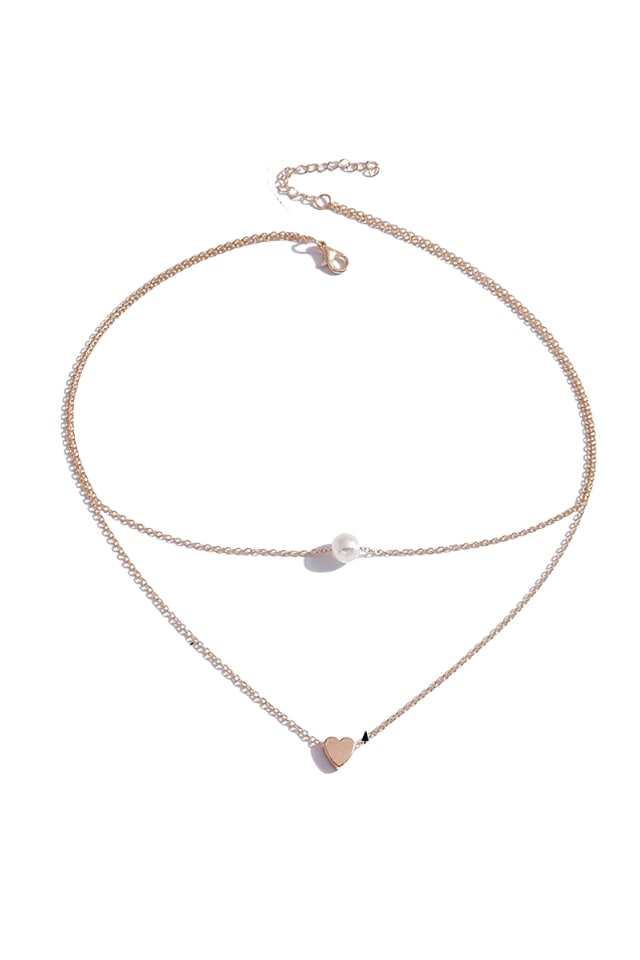 Women’s Heart-Shaped Pearl Necklace – Double-Layer Cute Design | THRILL