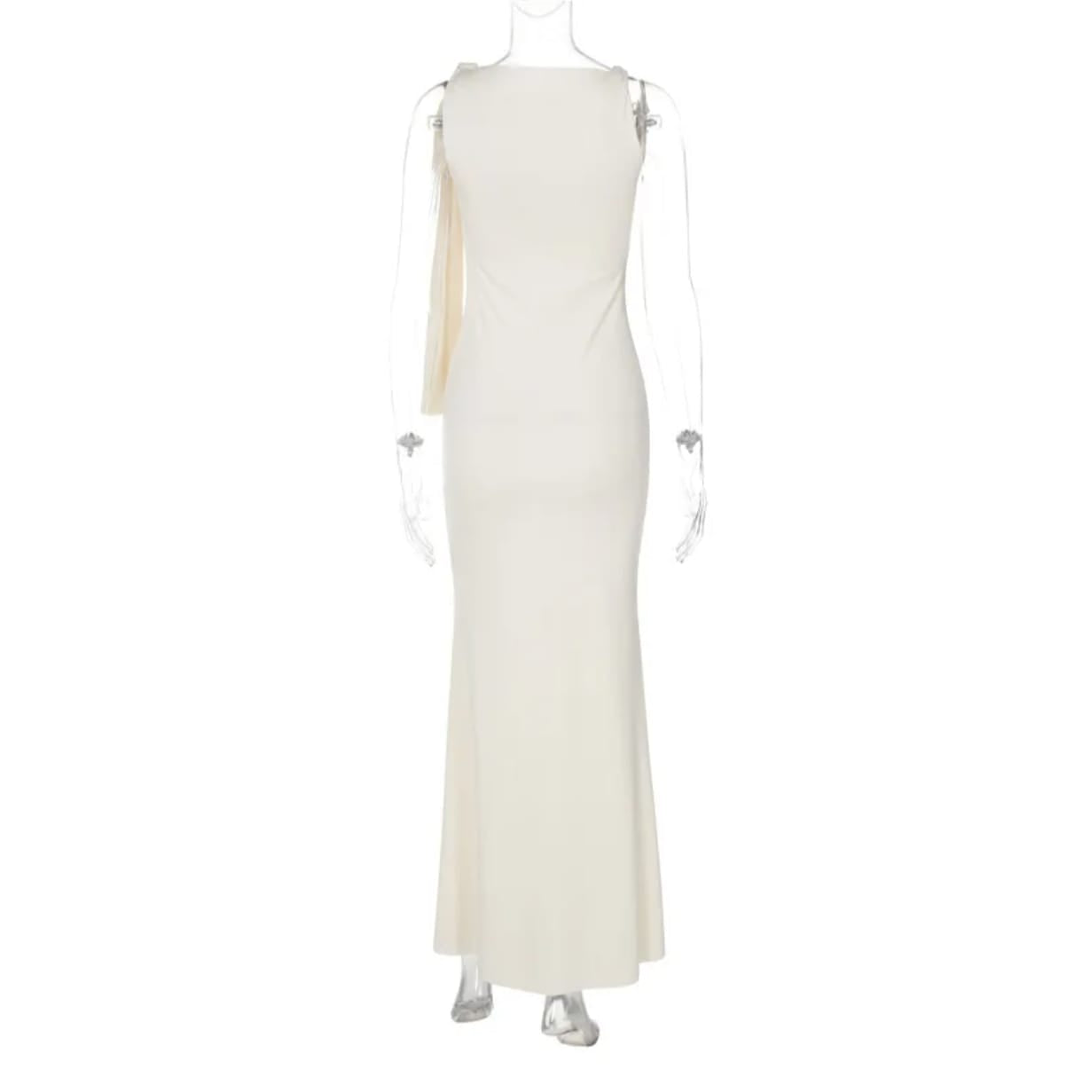 Women’s Asymmetrical Lace-Up Tassel Sleeveless Evening Dress – Elegant | THRILL