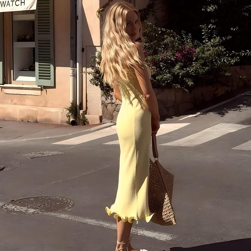Women’s Strapless Off-Shoulder Ruffled Bodycon Prom Dress – Elegant | THRILL
