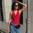 Women’s Halter Cowl Neck Backless Bodysuit – Chic & Stylish | THRILL