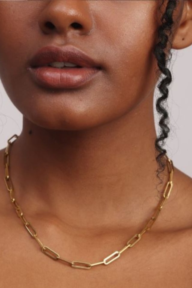 Women’s Gold Plated Ferro Alloy Chain Necklace – Stylish Design | THRILL