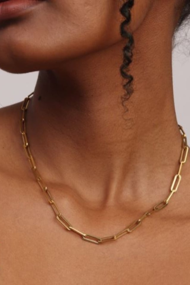 Women’s Gold Plated Ferro Alloy Chain Necklace – Stylish Design | THRILL