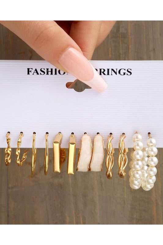 Women’s Simple Geometric Earrings – Plated Alloy Design | THRILL