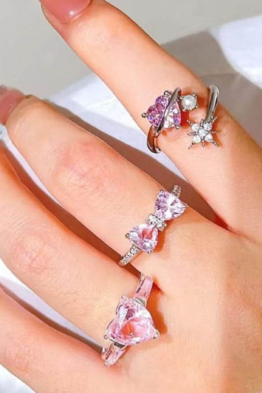 Women’s Sweet Heart Alloy Fashion Rings – Stylish & Chic | THRILL