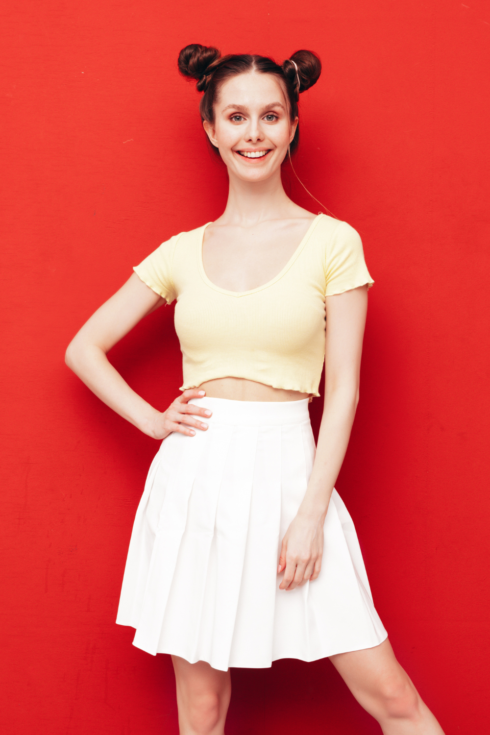 Women’s Preppy Chiffon Skirt – Solid Above-Knee Style | THRILL