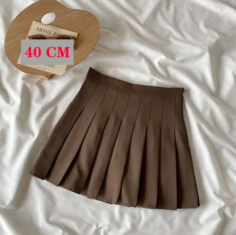 Women’s Preppy Chiffon Skirt – Solid Above-Knee Style | THRILL